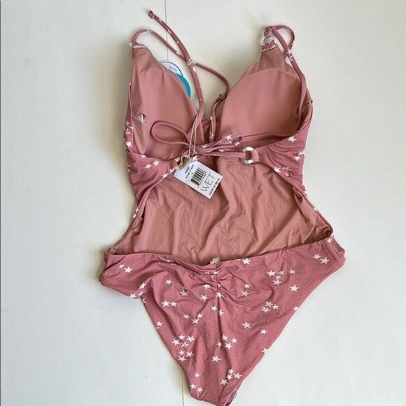 NWT WET Swimwear Aria Monokini in Rose Stars - L - Picture 9 of 10